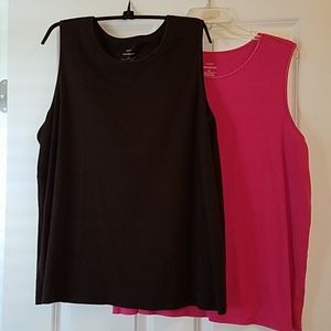 Solid Color Tank Tops - in Pink & Brown